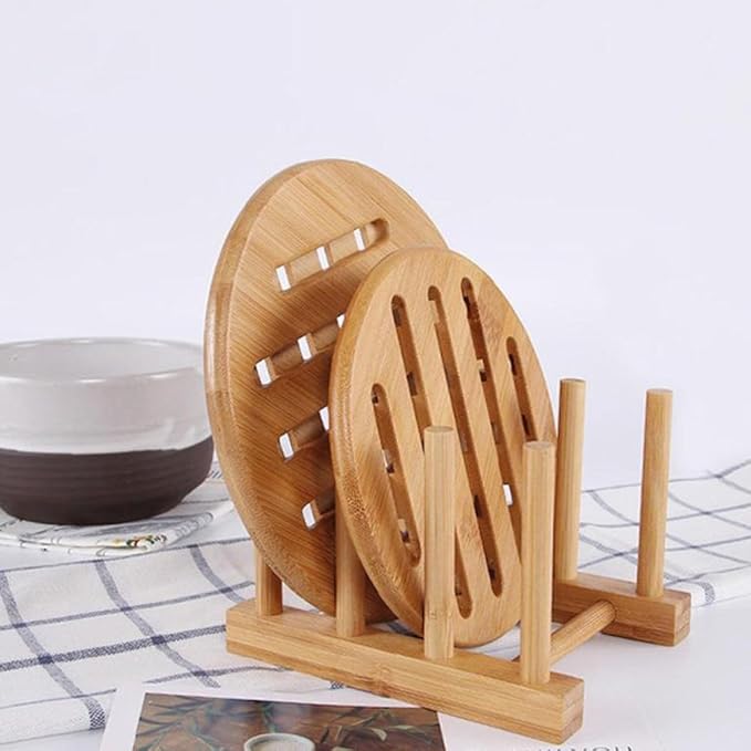 YWSHF Bamboo Wooden Dish Rack Dishes Drainboard Drying Drainer Storage Holder