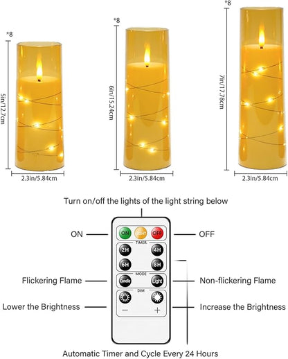 Flickering Flameless LED Candles, Battery Operated Candles 24 Pcs