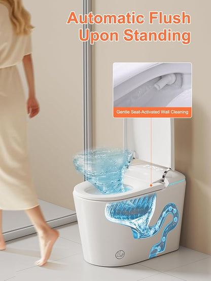 BAYTINA Smart Toilet with Auto Open/Close Lid, ADA Height Heated Seat, Warm