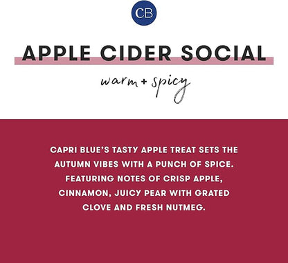 Capri Blue Scented Candles - Glimmer Collection - Ombre Glass Candle Holder - Luxury Apple Candles for Women & Men - Signature Jar in Cranberry Red and Gold (Apple Cider Social, 19 oz)