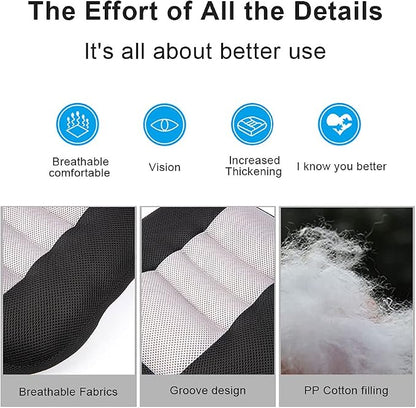 Srutirbo Car Booster Seat Cushion Heightening Height Boost Mat, Breathable Mesh Portable Car Seat Pad Angle Lift Seat for Car, Office,Home (Black)