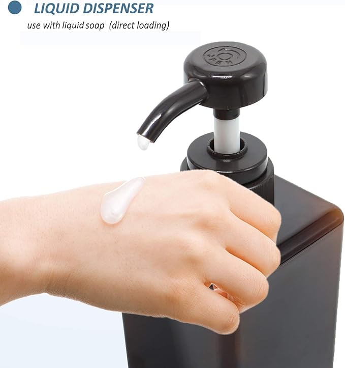 Pump Bottle, Refillable Plastic Empty Lotion Soap Dispenser Liquid Container