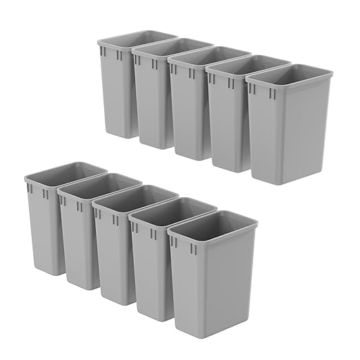 Dowell 10 Pack 35Qt Wastebasket Trash Container,