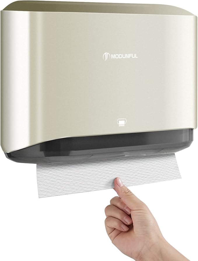 C-Fold Paper Towel Dispenser for Bathroom: Compact 200 Sheets Large Capacity