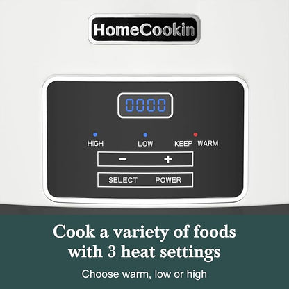 HOMECOOKIN 8-Quart Programmable Slow Cooker