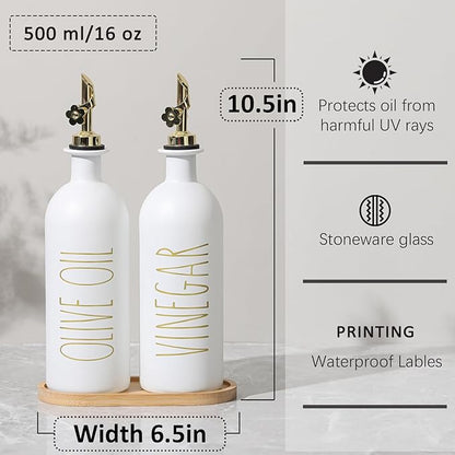 HOMCDALY 16oz Olive Oil Dispenser Bottles