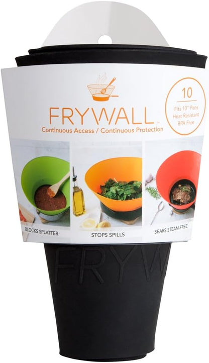 Frywall 10 - Black - Splatter Guard, as Seen on Shark Tank