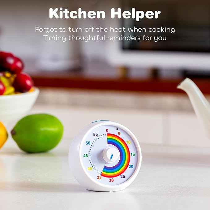 Visual Timer for Kids, 60-Minute Countdown for Classroom Office Kitchen