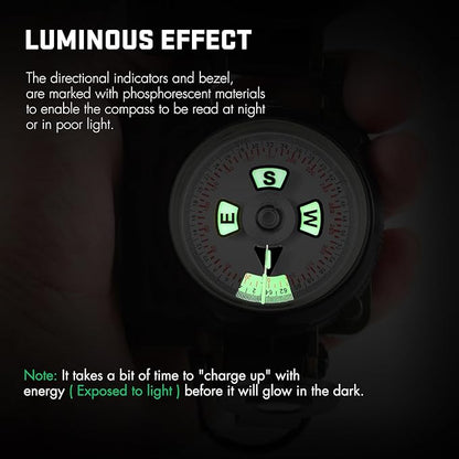 Eyeskey Multifunctional Military Sighting Navigation Compass with Inclinometer | Impact Resistant & Waterproof Compass for Hiking, Camping