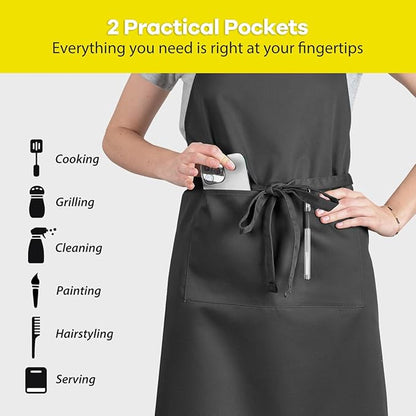ROTANET Extra Large Apron for Men Adjustable Bib Aprons