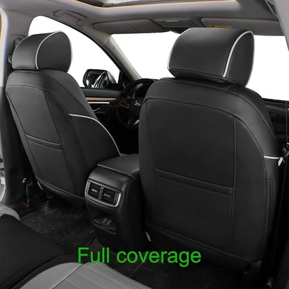 EKR CRV Car Seat Covers Custom Fit for Honda CRV 2012 2013 2014 LX,Leather Truck Seat Cover for SUV Full Set,Waterproof Car Seat Cushion, Faux Leather (Black/Gray)
