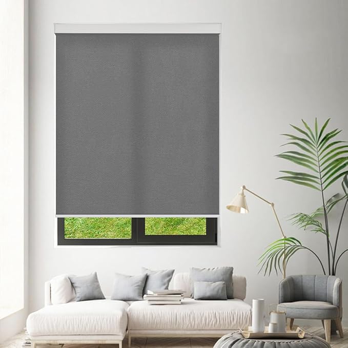 Tipiace Motorized Blinds with Remote Window Roller Shade Wireless Rechargeable