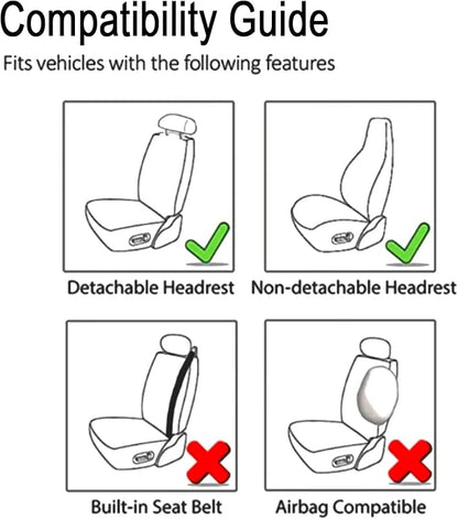 Forest Plant Full Set 10 Pcs Car Seat Covers, Green Plants Automotive Rear Front Seat Protector, Natural Botanical Steering Wheel Cover Universal Fit for SUV