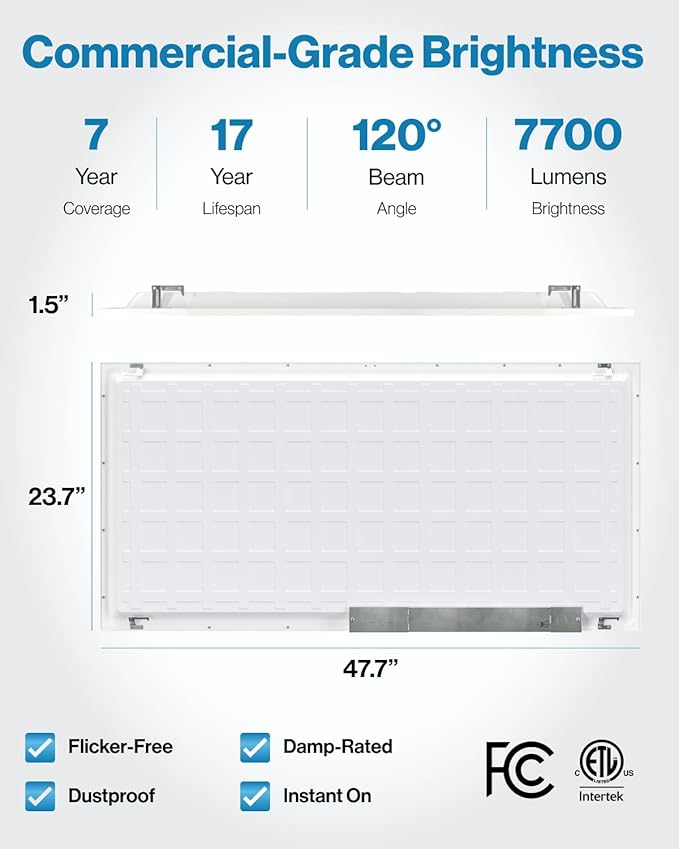 Sunco 24 Pack 2x4 LED Flat Panel Light Drop Ceiling Office Fixture, 7700 LM