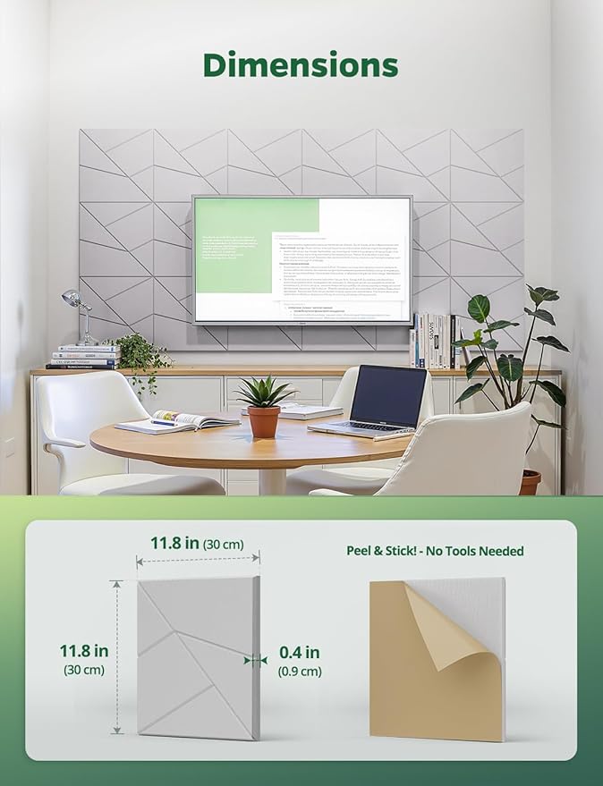 Topnaca 18 Pack Acoustic Wall Panels Sound Absorbing