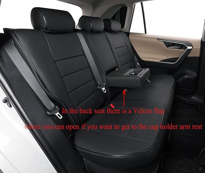 EKR Corolla Seat Covers Custom Fit for Toyota Corolla 2019 2020 2021 2022 2023 2024 2025 2026 Hatchback SE/XSE/Nightshade,Full Set Leather Car Seat Cover for SUV-Faux Leather(Black)
