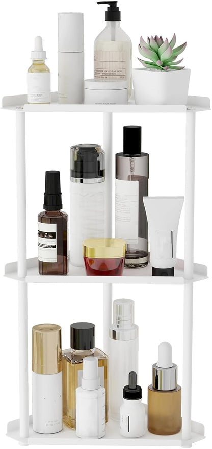 Jesginboo 3 Tier Bathroom Counter Organizer, Vanity Organizer Corner Shelf