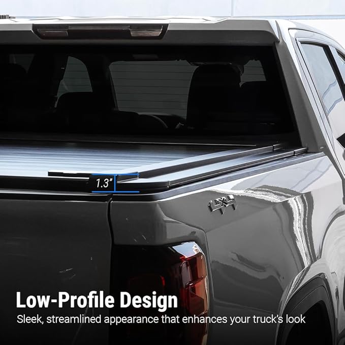 Syneticusa MB Retractable Tonneau Cover | 2004–2026 Ford F-150 6'7" (78.9”) Long Bed | 6063-T5 Aluminum | Double Lock | 3-Year Warranty | Waterproof Low Profile Hard Truck Bed Cover