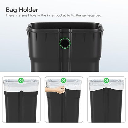 PayLessHere 8 Gallon Stainless Steel Trash Can