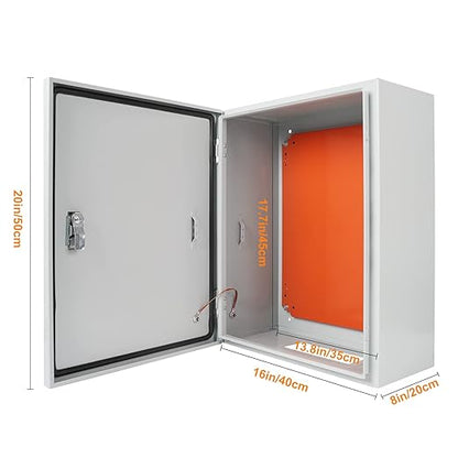Cold Rolled Steel Electrical Box 20'' x 16'' x 8'' Indoor/Outdoor Thick