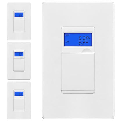 Enerlites 7 Days Digital in-Wall Programmable Timer Switch
