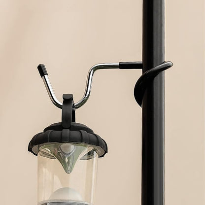 4PCs Garage Shelving Storage and Outdoor Camping Lantern Hooks, Non-Slip Bird Feeder and Kitchen Shelving Pole Hooks