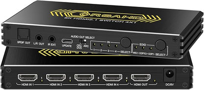 CORSAHD 4K@120Hz HDMI 2.1 Switch 4 in 1 Out