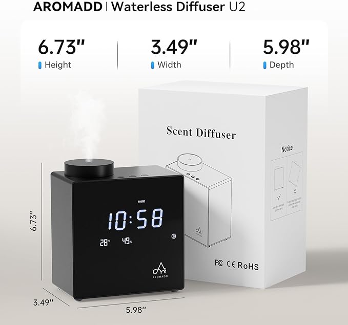 2026 Smart Waterless Diffuser, 2000 Sq.Ft Cold Air Scent Machine