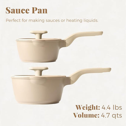 PRICUSIS Nonstick Saucepan Set