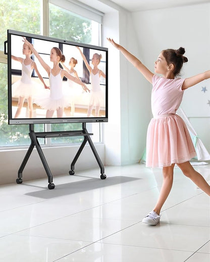 Smart Board Stand for 55-87 Inch Interactive Whiteboards, Adjustable Rolling