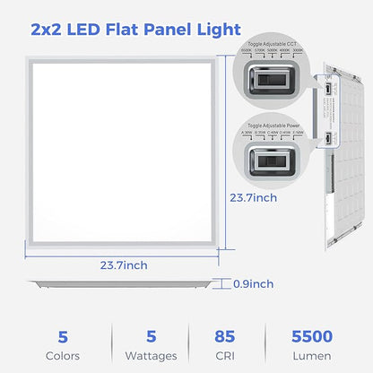 AIKVSXER 2 Pack 2x2 LED Flat Panel Light