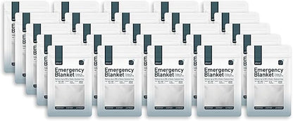 Altland 25 Pack of Emergency Blankets - Bulk Heat Reflective Blankets for Winter Survival Kits, Disaster Preparedness, Cold Weather Camping, and Homeless Care Packages