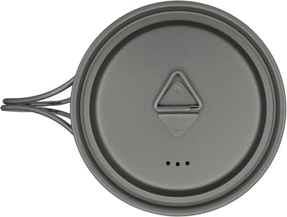 Kuvik Titanium Pot with Lid 650ml (22 oz) - Ultralight and Compact Pot for Backpacking, Camping, and Survival