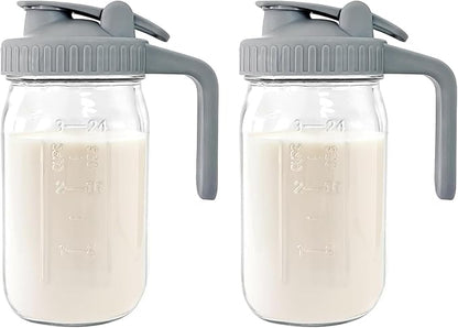 Breast Milk Pitcher - 32 oz Glass Mason Jar