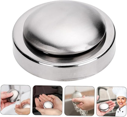 STOBAZA 2sets Stainless Steel Soap Bar for Odor Removal Kitchen Tool to Eliminate Fish Garlic and Onion Smells for Use Easy to Clean and Rustproof