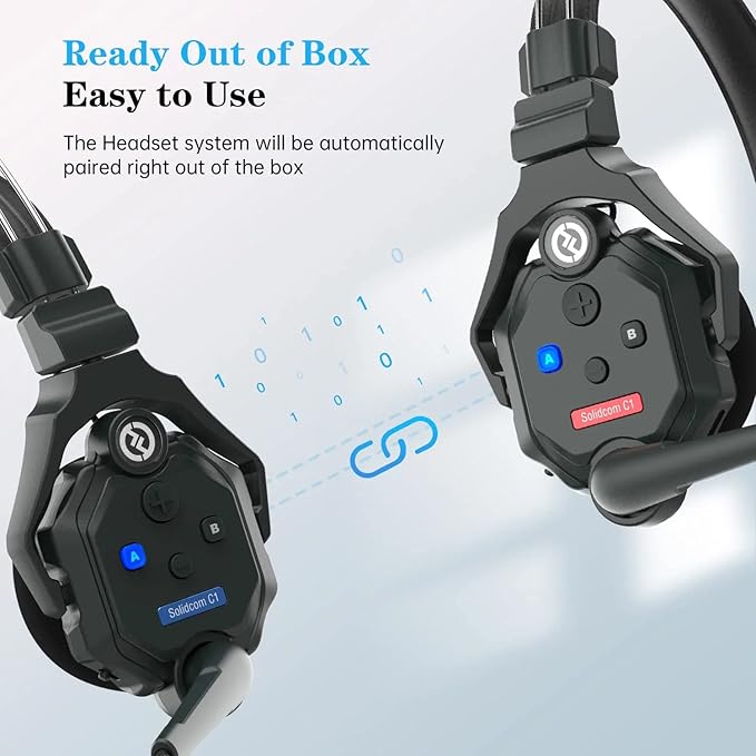Hollyland Solidcom C1 3-Person 1100ft Full-Duplex Wireless Headset Intercom