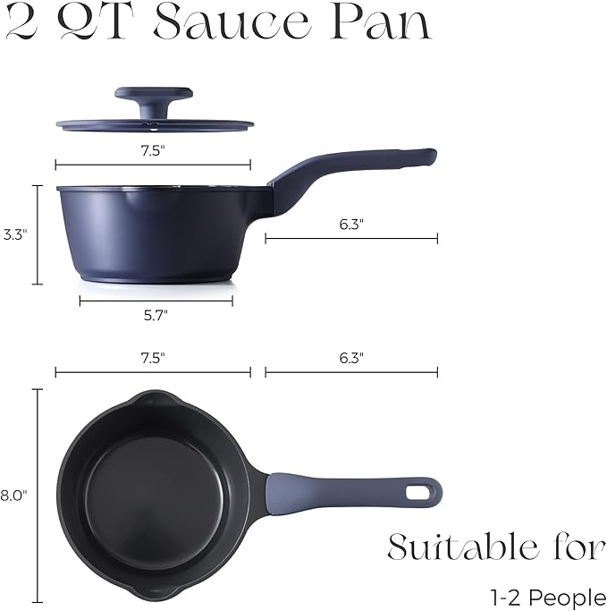 PRICUSIS Ceramic Nonstick Saucepan
