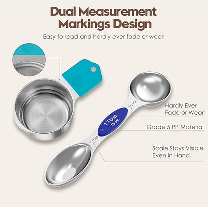 Magnetic Measuring Cups and Spoons Set