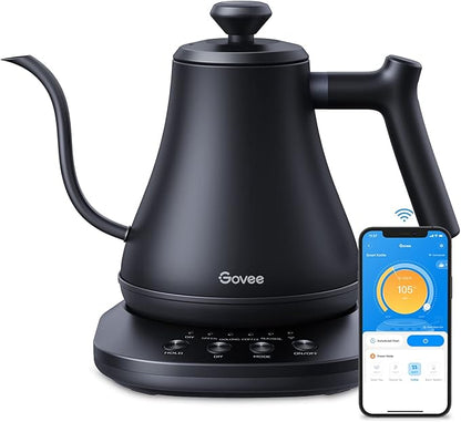 Govee Smart Electric Kettle, WiFi Variable Temperature Gooseneck Pour Over