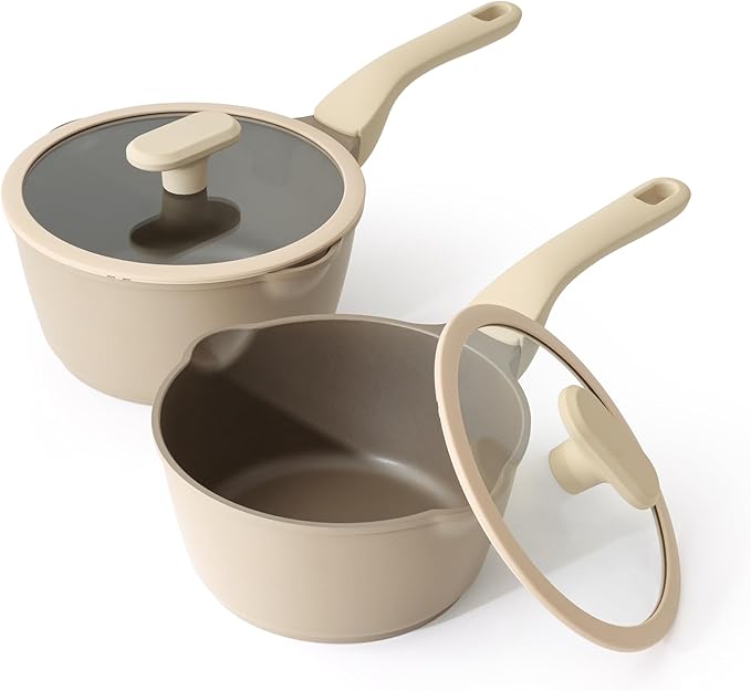 PRICUSIS Nonstick Saucepan Set
