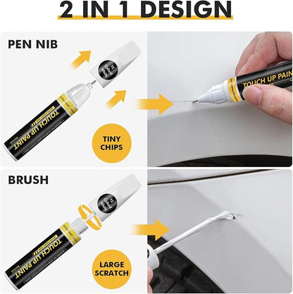 (Agate Black (UM) Car Touch Up Paint for ford, Car Paint Scratch Repair Kit, 2 in 1 Premium Scratch Remover Pen with Exact Color-Matched