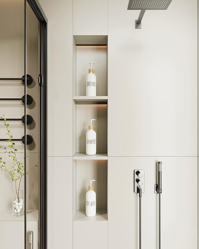 Shampoo and Conditioner Dispenser Set