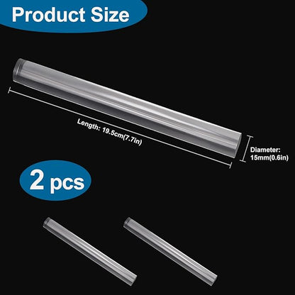 2pcs Acrylic Clay Roller, Plastic Clear Round Tube Roller Pin Polymer Clay Tools
