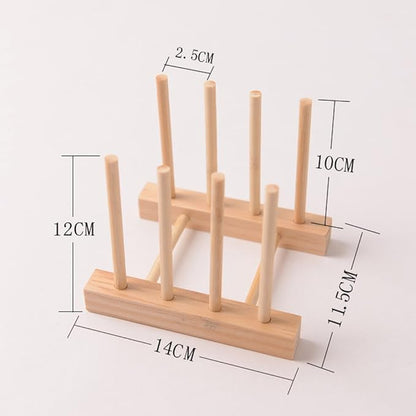 YWSHF Bamboo Wooden Dish Rack Dishes Drainboard Drying Drainer Storage Holder