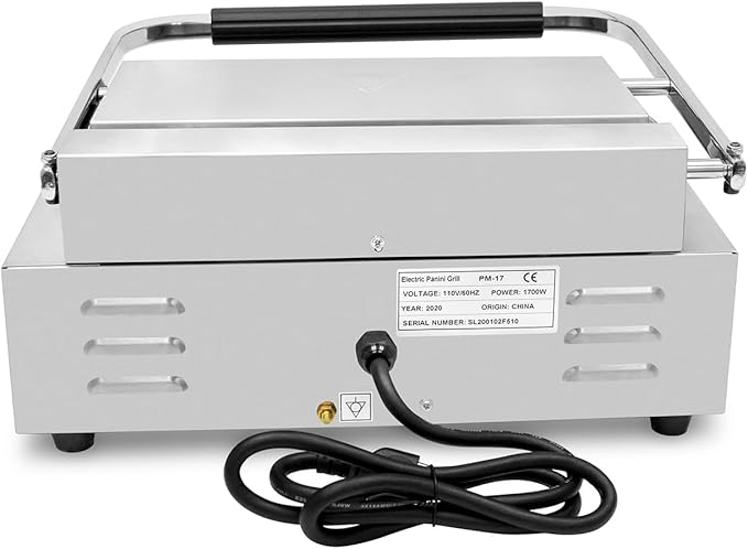KWS PM-17 Premium 110V Electric Commercial 1700W Panini Grill