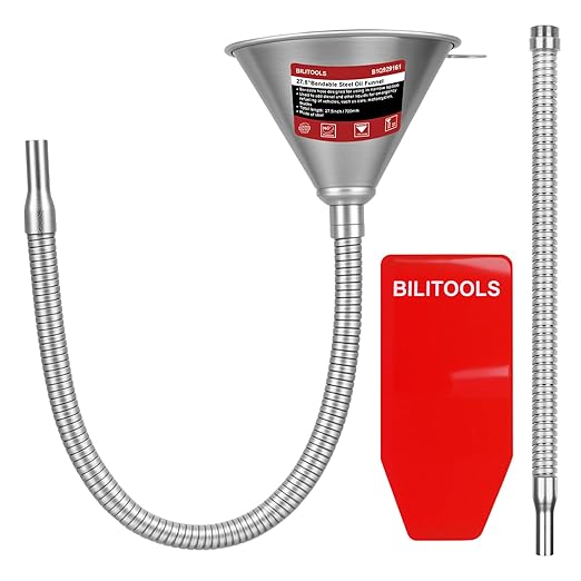 BILITOOLS 4pc Oil Change Kit, Spill-Free Steel System