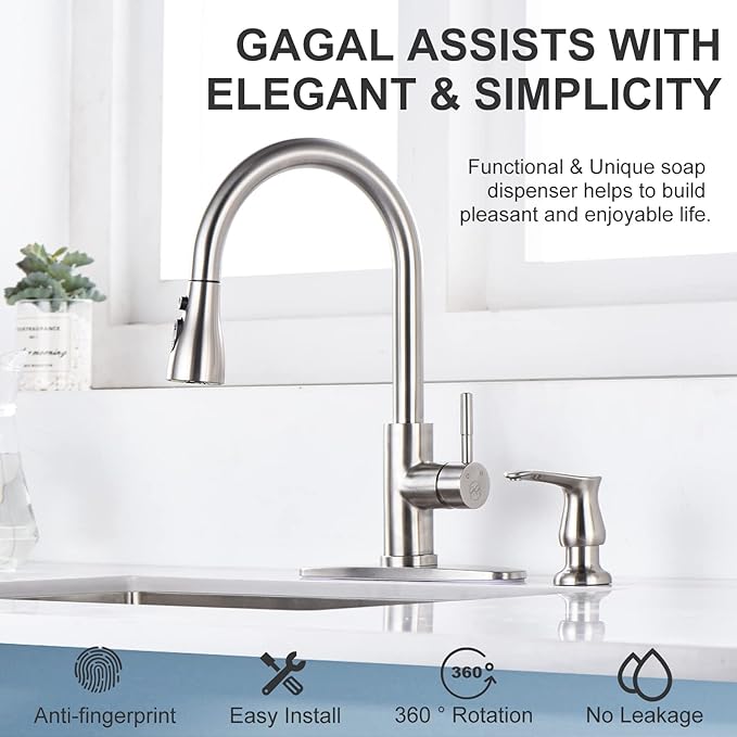 GAGALIFE Kitchen Sink Soap Dispenser