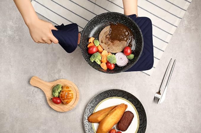 Oven Pot Holder with Pocket Cotton Heat Resistant Coaster Potholder Kitchen Hot