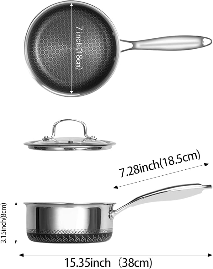 USELUCK Nonstick 2-QT Saucepan