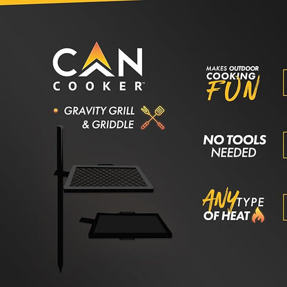 GameMaker Open Fire Cooking Grill ??Portable Campfire Grill for Open Flame Cooking, Firepits, Outdoor Fire Rings & Camping ??Heavy-Duty, Easy Setup & Adjustable Height